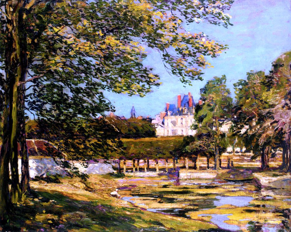 Alexander Jamieson The Palace At Fontainbleau - Canvas Print
