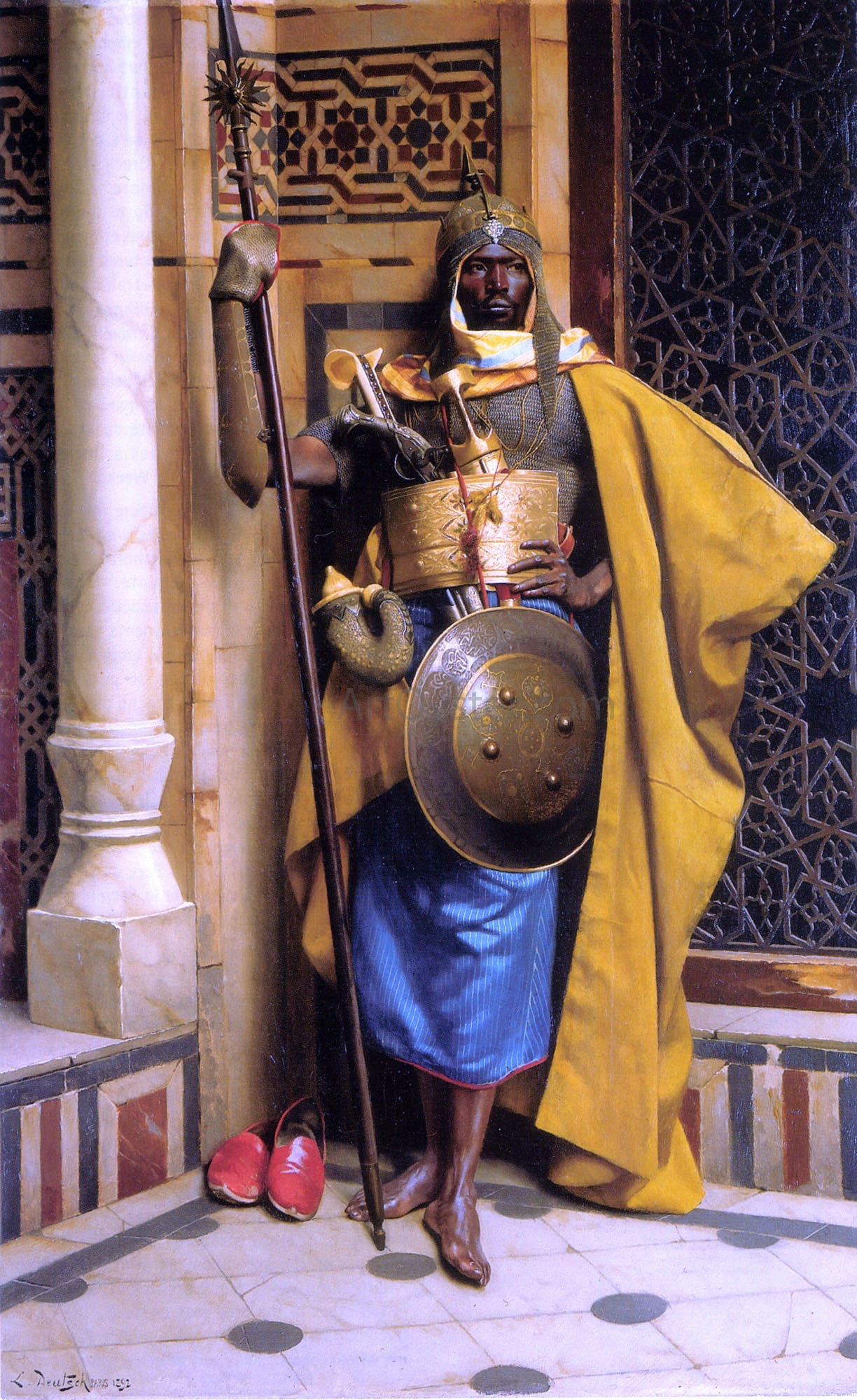 Ludwig Deutsch The Palace Guard - Canvas Print