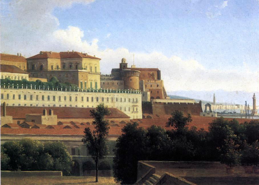 Alexandre-Hyacinthe Dunouy The Palazzo Reale and the Harbor, Naples - Canvas Print