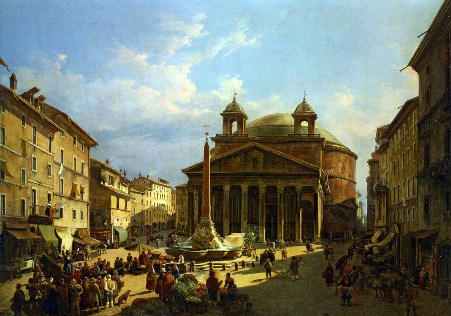 Jean Victor Louis Faure The Pantheon - Rome - Canvas Print