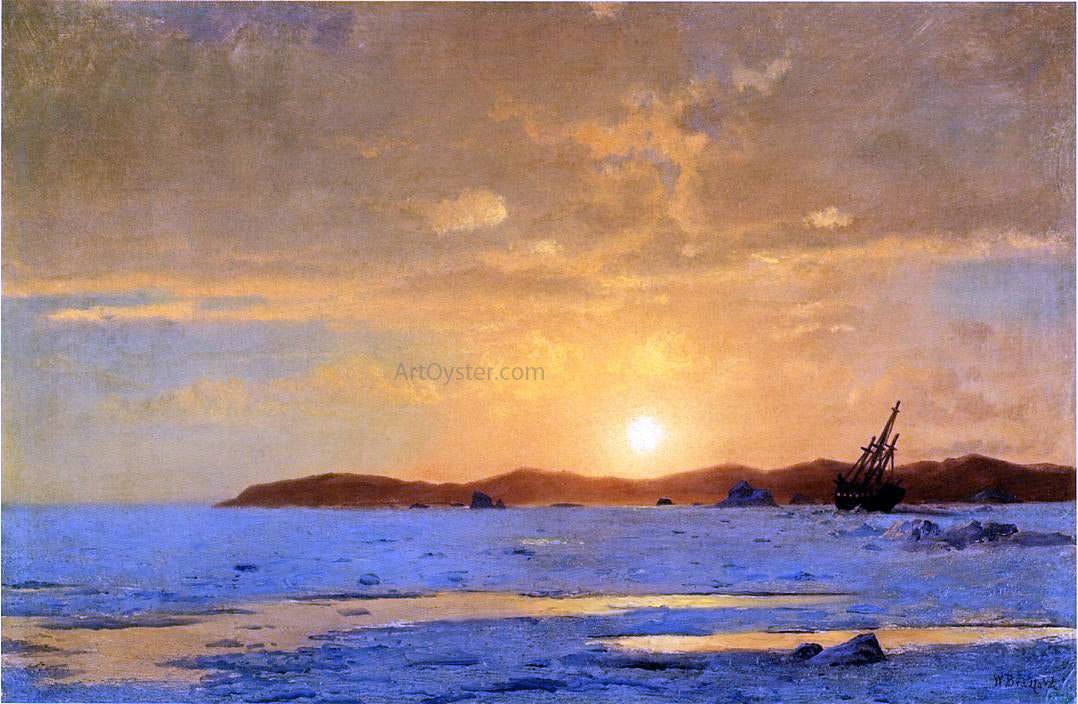 William Bradford The Panther, Icebound - Canvas Print