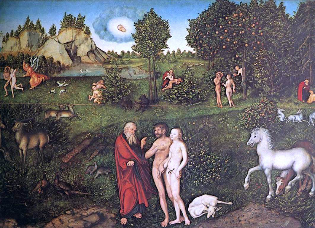 The Elder Lucas Cranach The Paradise - Canvas Print