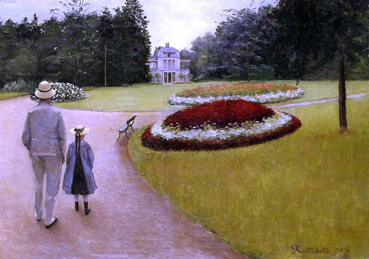Gustave Caillebotte The Park on the Caillebotte Property at Yerres - Canvas Print