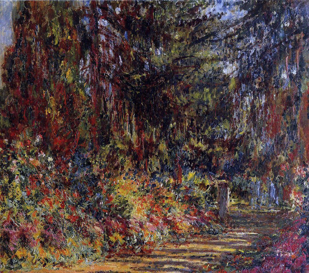 Claude Oscar Monet The Path at Giverny - Canvas Print