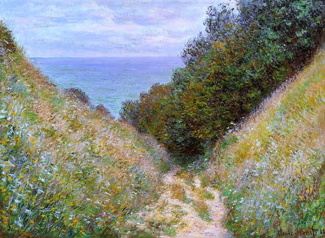 Claude Oscar Monet The Path at La Cavee, Pourville - Canvas Print