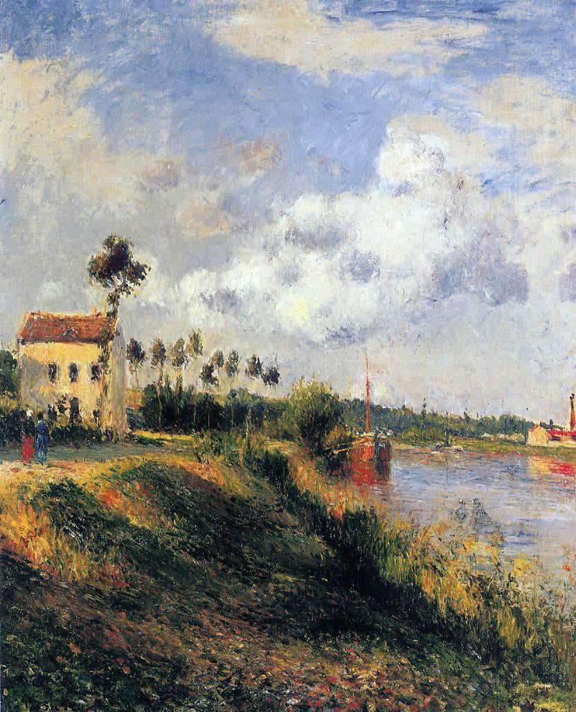 Camille Pissarro The Path from Halage, Pontoise - Canvas Print