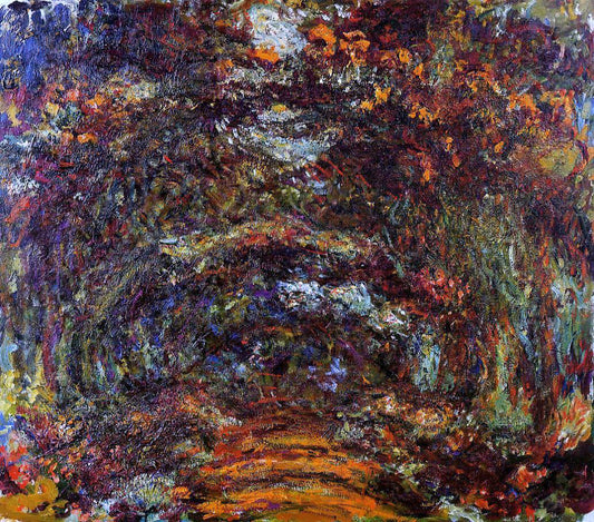 Claude Oscar Monet The Path under the Rose Arches, Giverny - Canvas Print