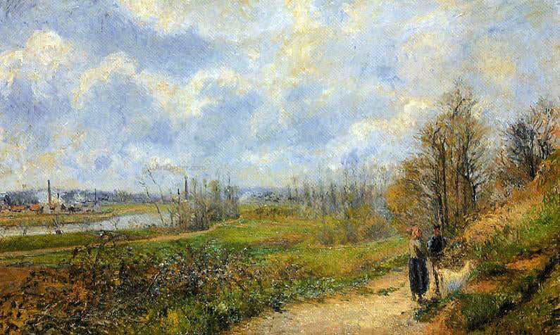 Camille Pissarro The Pathway at Le Chou, Pontoise - Canvas Print