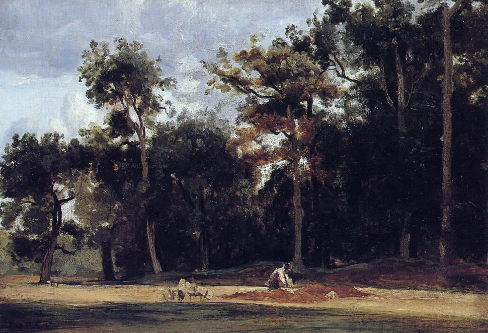 Jean-Baptiste-Camille Corot The Paver of the Chailly Road - Canvas Print