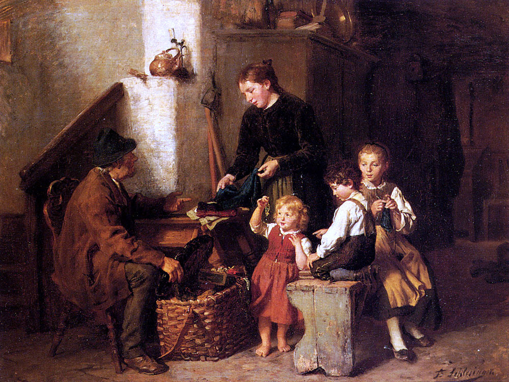 Felix Schlesinger The Peddler's Wares - Canvas Print