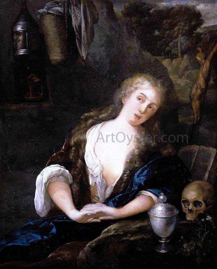 Eglon Van der Neer The Penitent Magdalene - Canvas Print