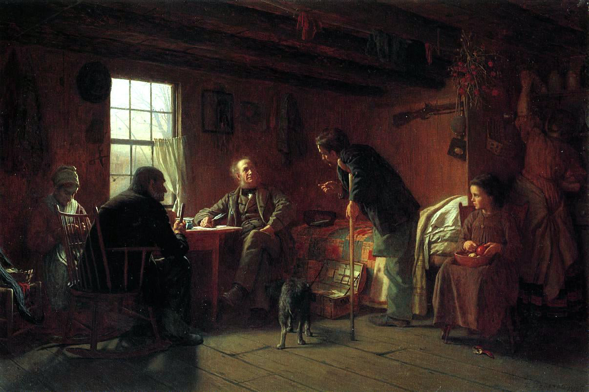 Eastman Johnson The Pension Claim Agent - Canvas Print