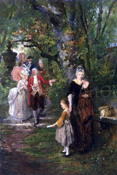 Ludwig Knaus The Petition - Canvas Print