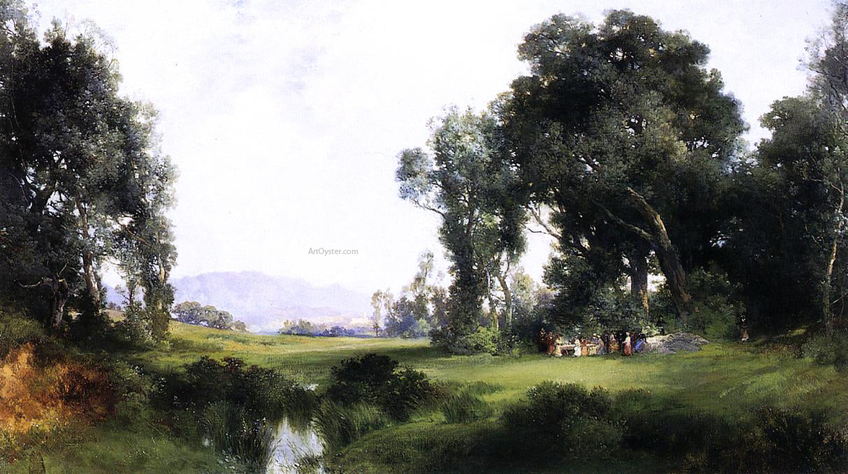 Thomas Moran The Picnic - Canvas Print
