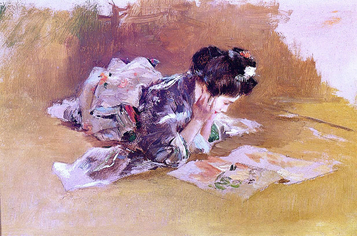 Robert Frederick Blum The Picture Book - Canvas Print