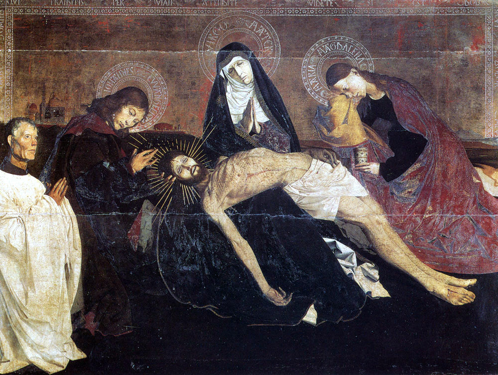 Enguerrand Quarton The Pieta of Villeneuve-Les-Avignon - Canvas Print
