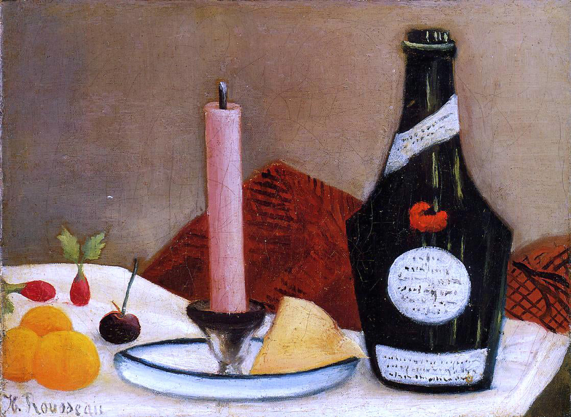 Henri Rousseau The Pink Candle - Canvas Print