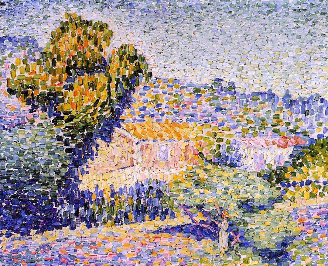 Henri Edmond Cross The Pink House - Canvas Print
