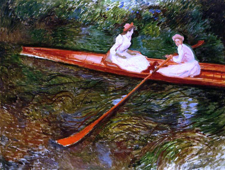 Claude Oscar Monet The Pink Skiff - Canvas Print