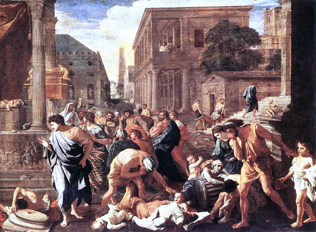 Nicolas Poussin The Plague at Ashod - Canvas Print