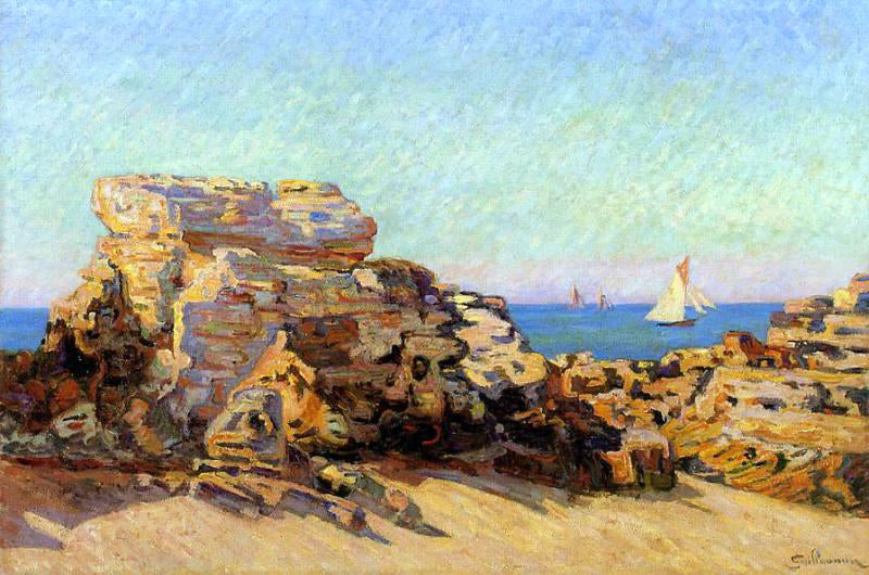 Armand Guillaumin The Platin Rock at Saint-Palais - Canvas Print