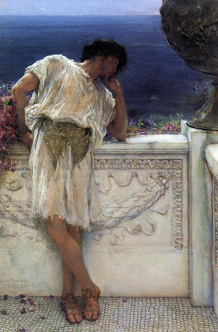 Sir Lawrence Alma-Tadema The Poet Gallus Dreaming - Canvas Print
