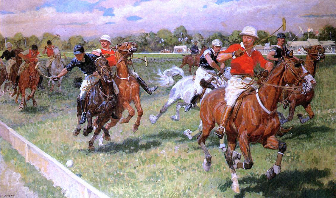 Ludwig Koch The Polo Game - Canvas Print