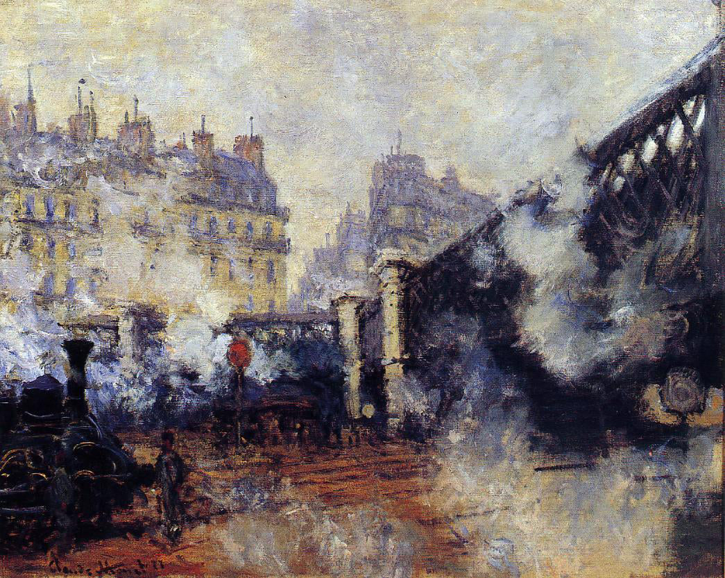 Claude Oscar Monet The Pont de l'Europe, Saint-Lazare Station - Canvas Print