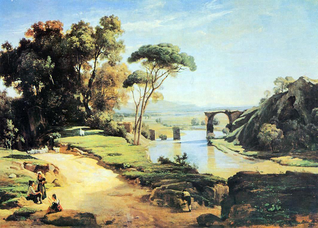 Jean-Baptiste-Camille Corot The Pont de Narni - Canvas Print