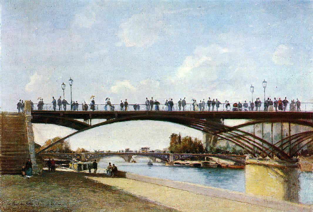 Stanislas Lepine The Pont des Arts, Paris - Canvas Print