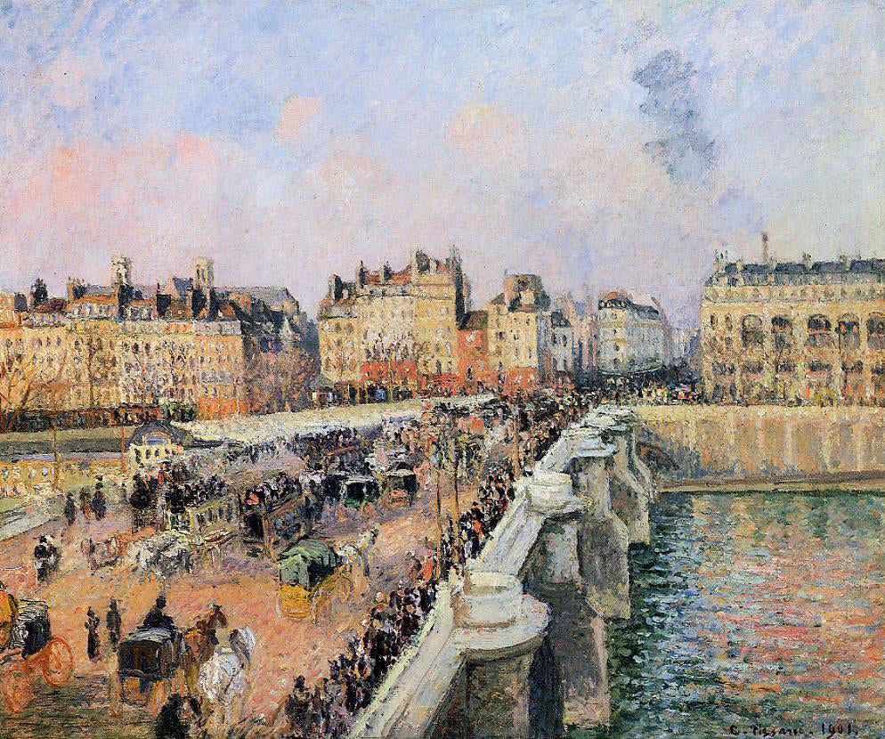 Camille Pissarro The Pont-Neuf: Afternoon Sun - Canvas Print