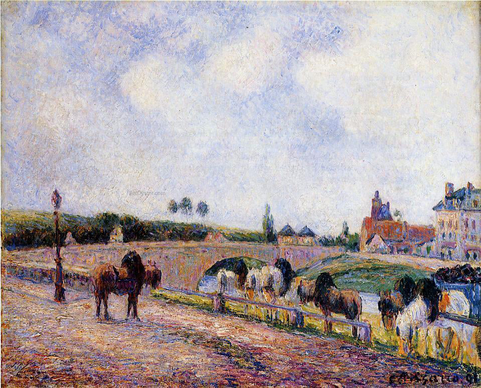Camille Pissarro The Pontoise Bridge - Canvas Print