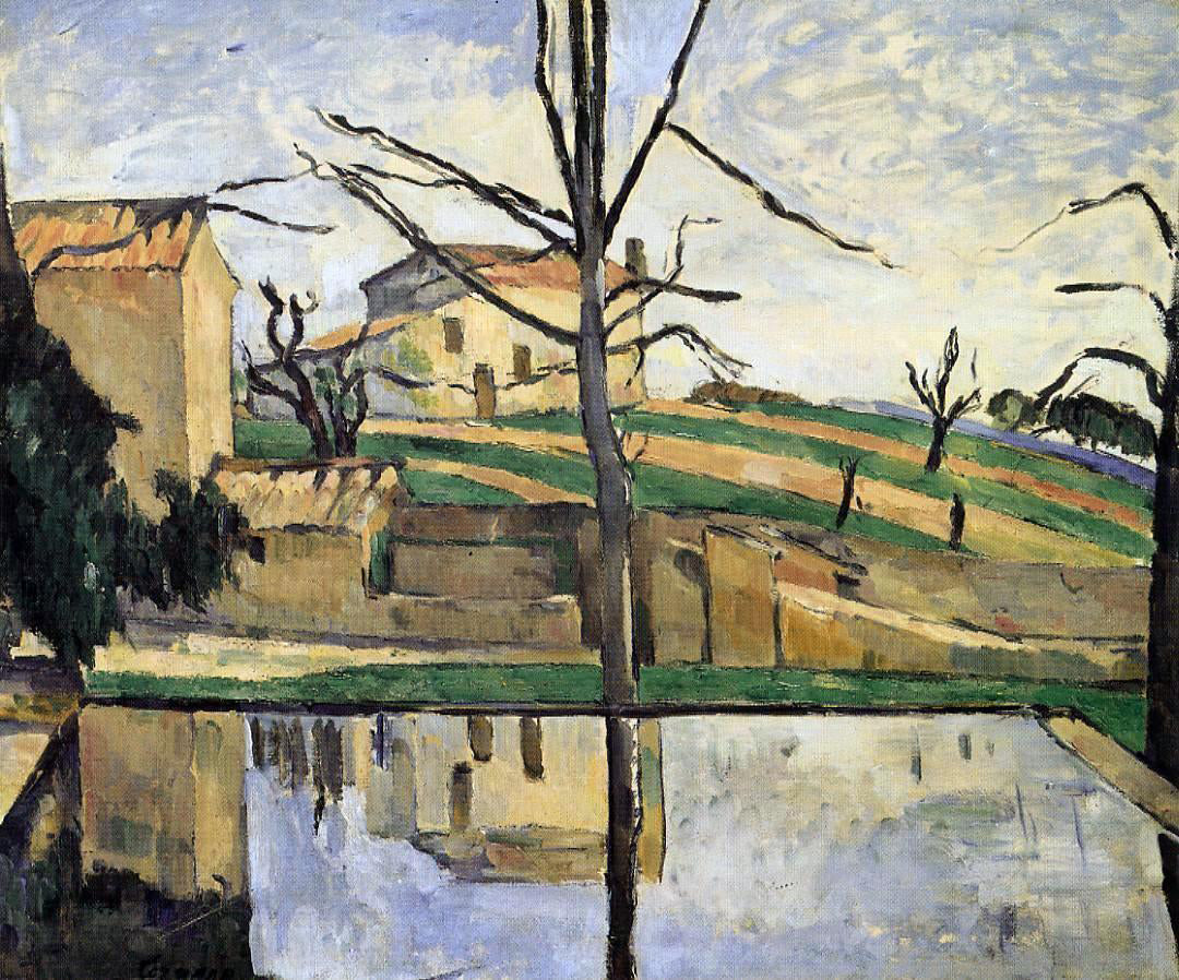 Paul Cezanne The Pool at Jas de Bouffan - Canvas Print