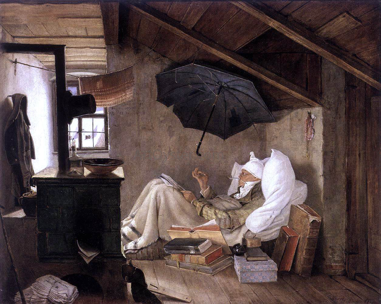 Carl Spitzweg The Poor Poet - Canvas Print