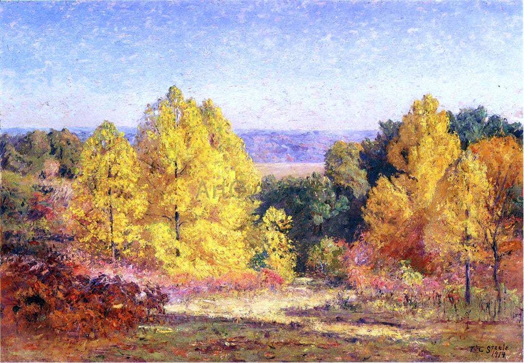 Theodore Clement Steele The Poplars - Canvas Print