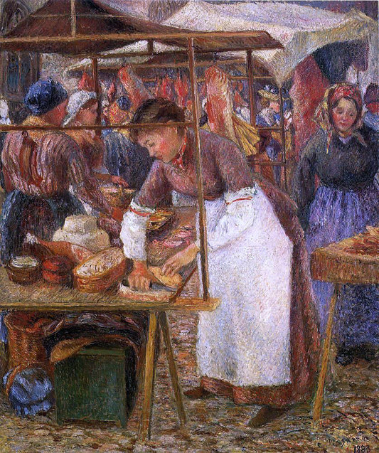 Camille Pissarro The Pork Butcher - Canvas Print