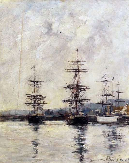 Eugene-Louis Boudin The Port, Deauville - Canvas Print