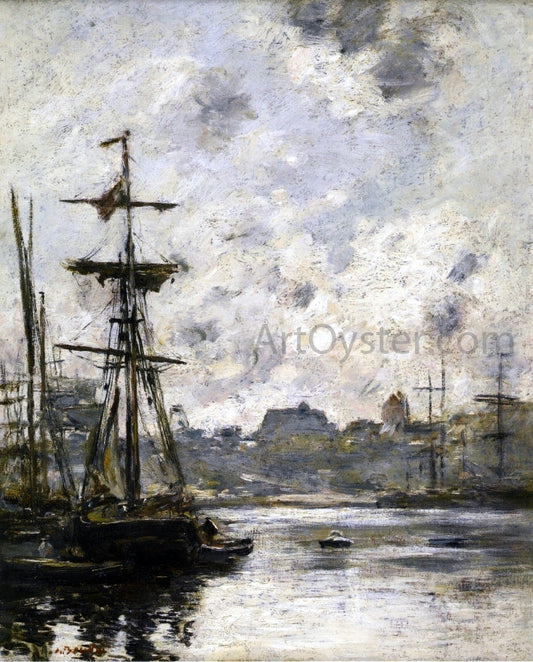 Eugene-Louis Boudin The Port, Fecamp - Canvas Print
