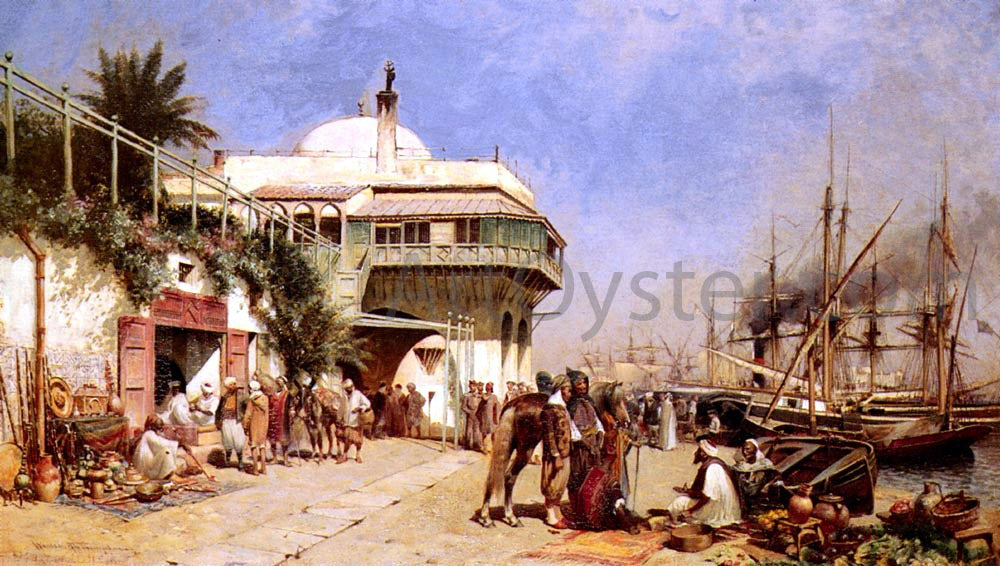 Alfred Wordsworth Thompson The Port of Algiers - Canvas Print