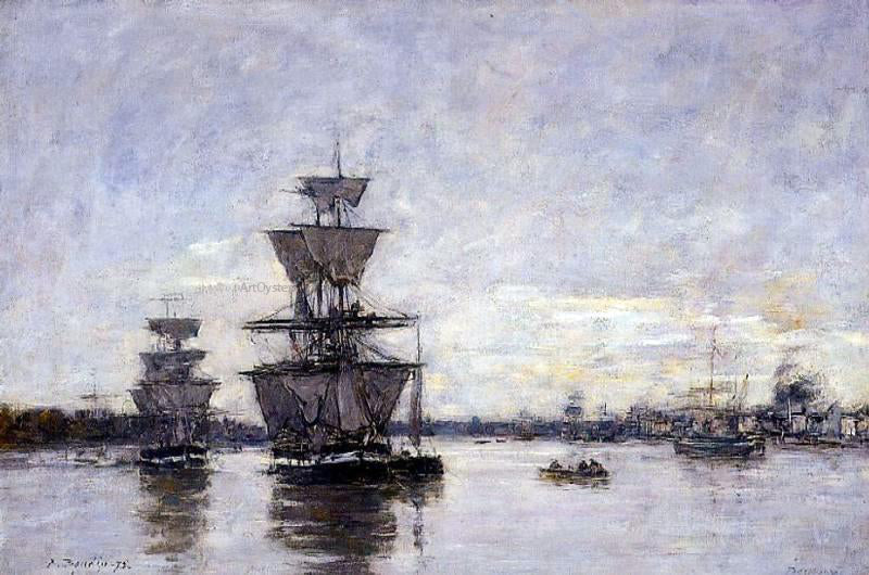 Eugene-Louis Boudin The Port of Bordeaux - Canvas Print