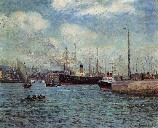 Maxime Maufra The Port of Havre - Canvas Print