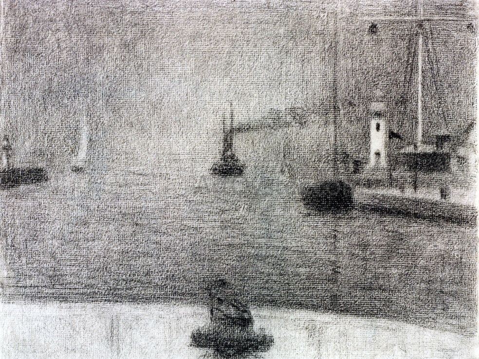 Georges Seurat The Port of Honfleur - Canvas Print