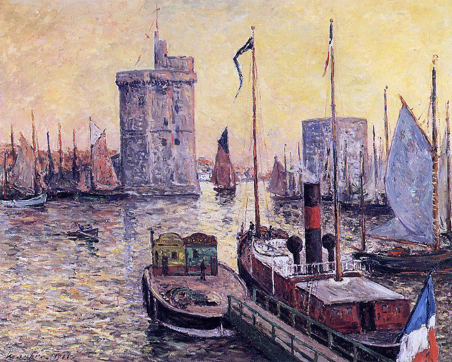 Maxime Maufra The Port of La Rochelle at Twilight - Canvas Print