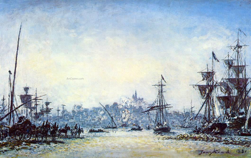 Johan Barthold Jongkind The Port of Marseille - Canvas Print