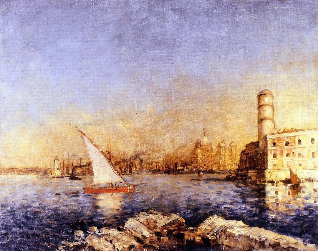 Frank Myers Boggs The Port of Marseille - Canvas Print