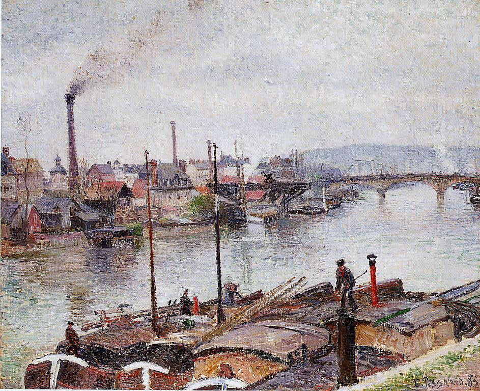 Camille Pissarro The Port of Rouen - Canvas Print