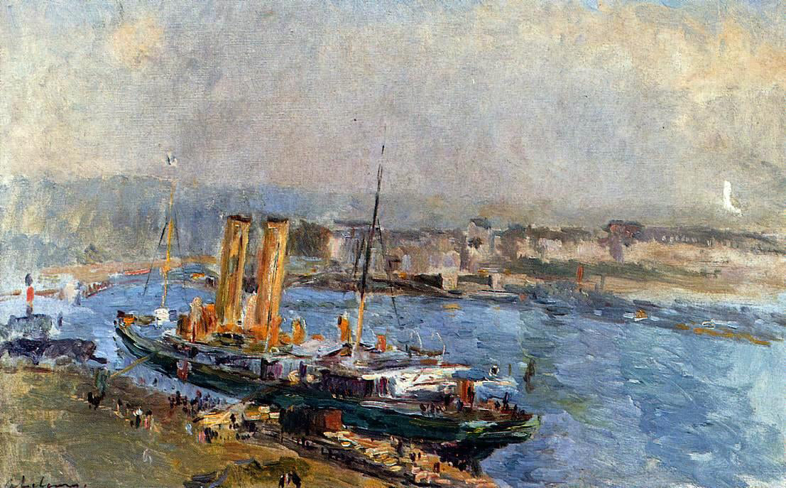 Albert Lebourg The Port of Rouen - Canvas Print
