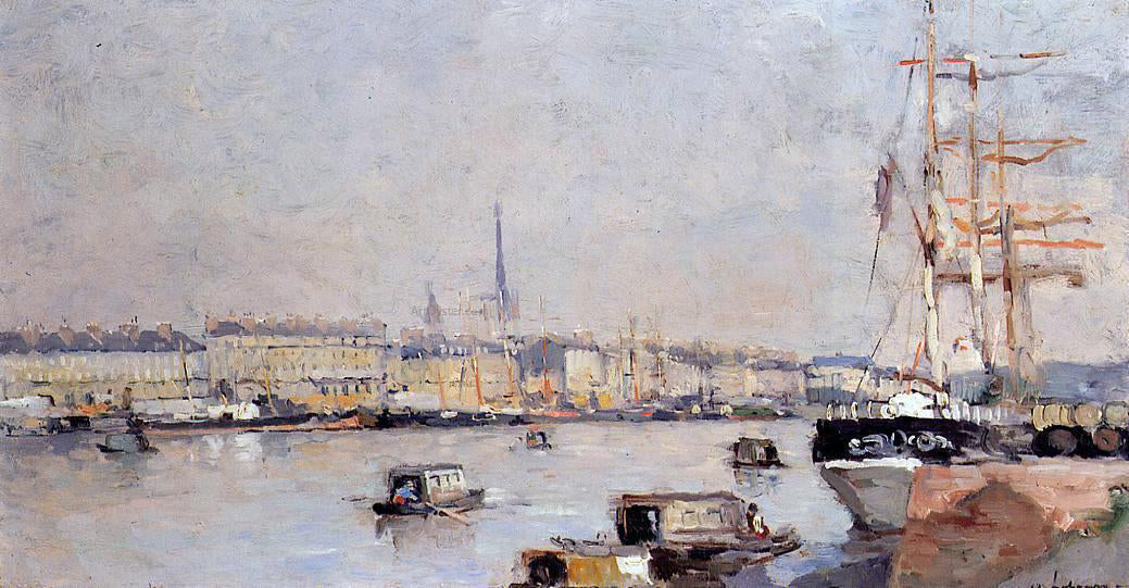 Albert Lebourg The Port of Rouen with Cathedral - Canvas Print