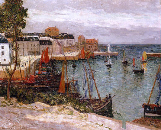 Maxime Maufra The Port of Sauzon, Belle Isle en Mer - Canvas Print