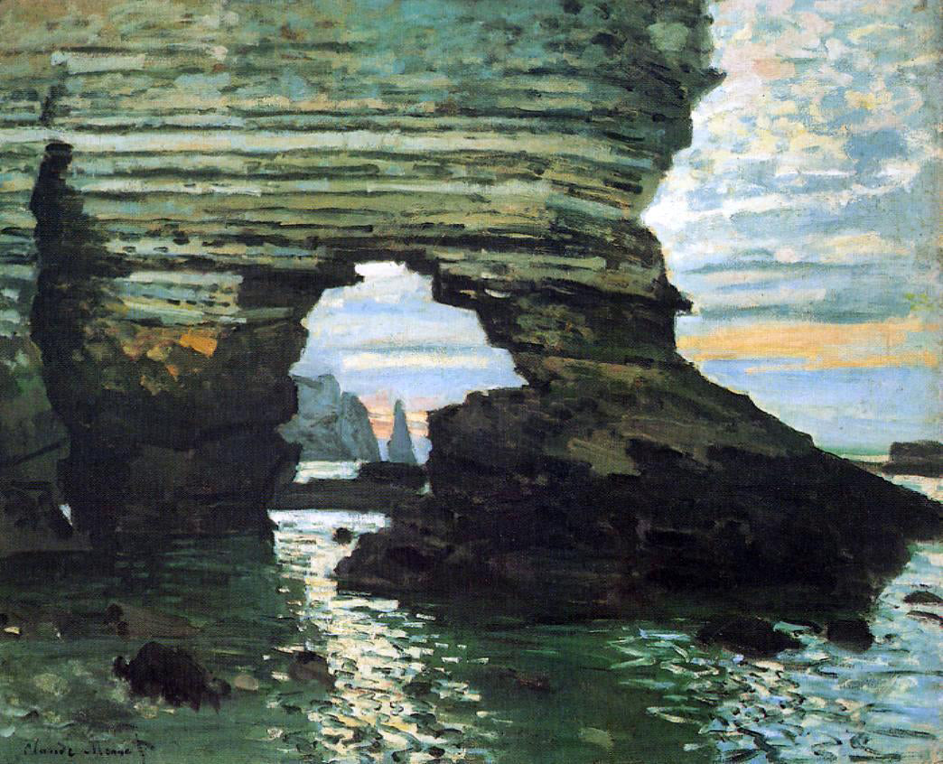 Claude Oscar Monet The Porte d'Amont, Etretat - Canvas Print